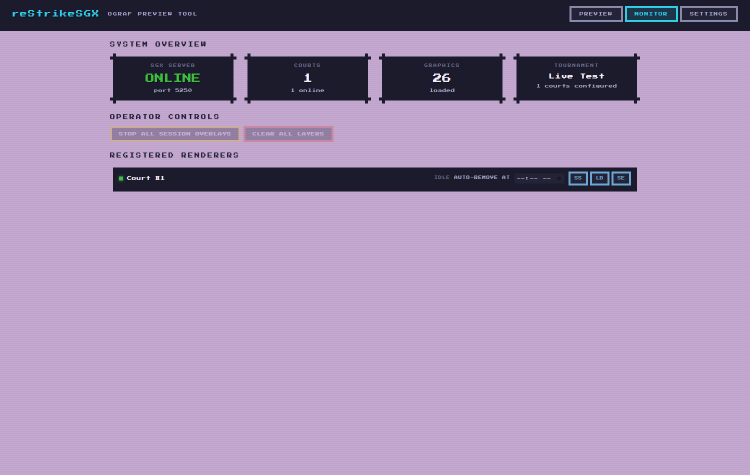 reStrikeSGX Monitor tab